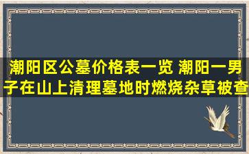 潮阳区公墓价格表一览 潮阳一男子在山上清理墓地时燃烧杂草被查处